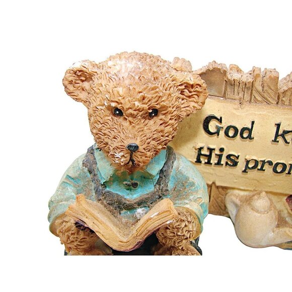 Dolgencorp Teddy Bear God Keeps His Promises Figurine Religious Nursery Decor - Picture 8 of 12